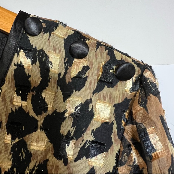 Vintage 80's Jeffrey & Dara Animal Print Wide Leg Jumpsuit - Picture 12 of 16